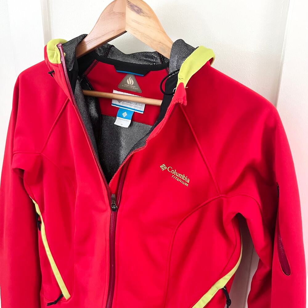 Columbia Omniheat Titanium Red Hooded Zip Jacket Women's Medium - Picture 4 of 6